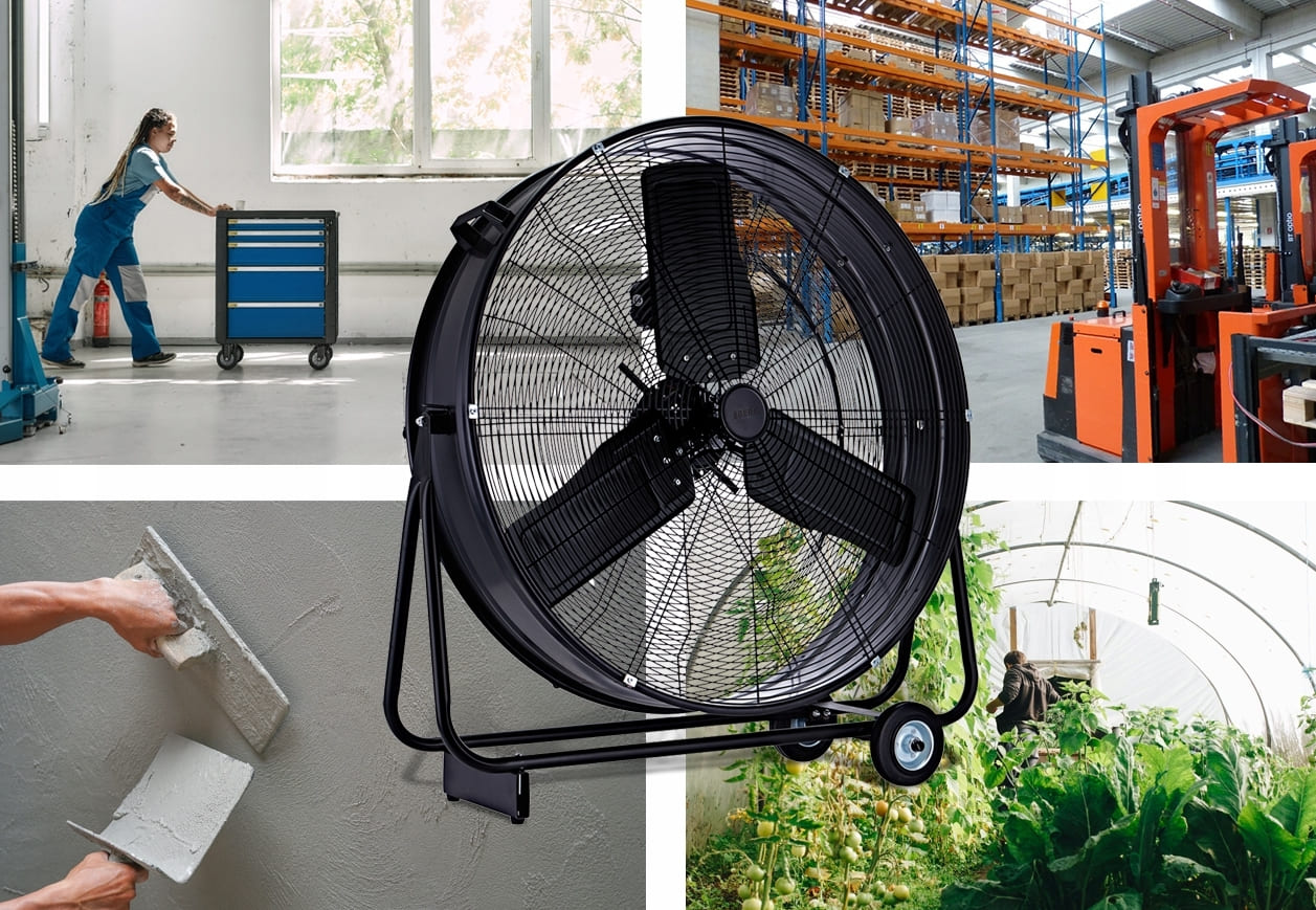 industrial mobile fan 75 cm 14940 m³/h, EBERG