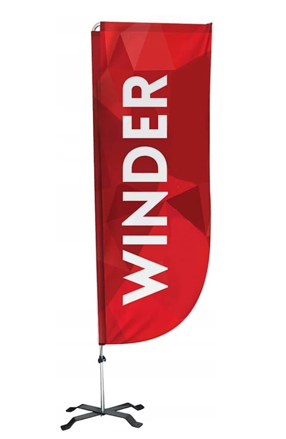 Beach Flags, winder banners with print 220 x 70 cm