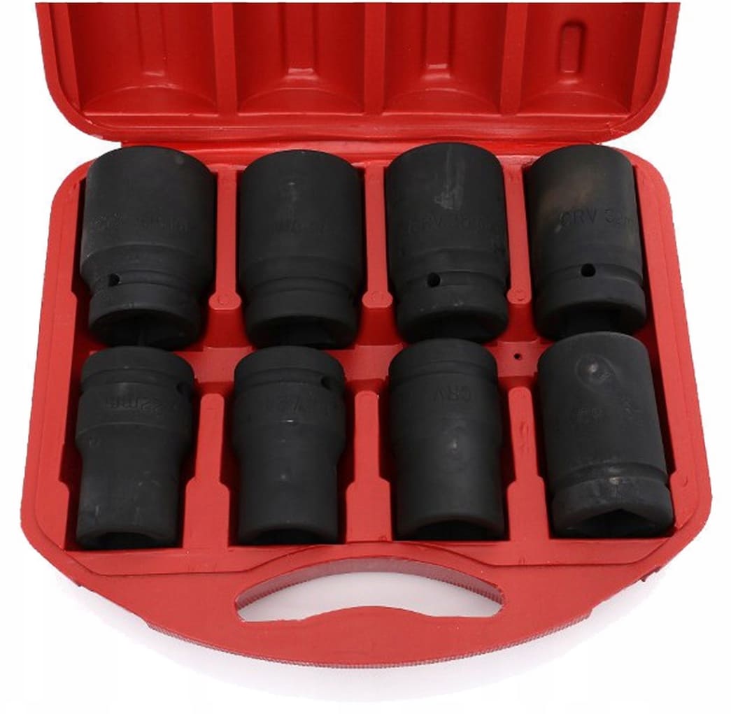 Deep Impact Socket set 8 pcs 3/4 , 22-41 mm, Crv-Mo, Proline