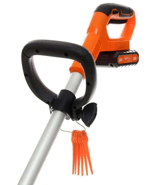 Grass trimmer, battery operated 18V, 2000mAh battery and charger, 26 cm, Kraft & Delle