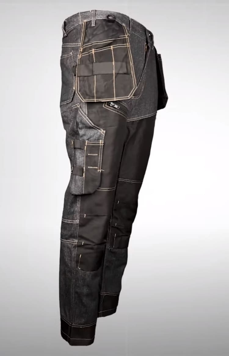 Jeans Trousers m, Black, with Reinforcements, CE, LAHTI