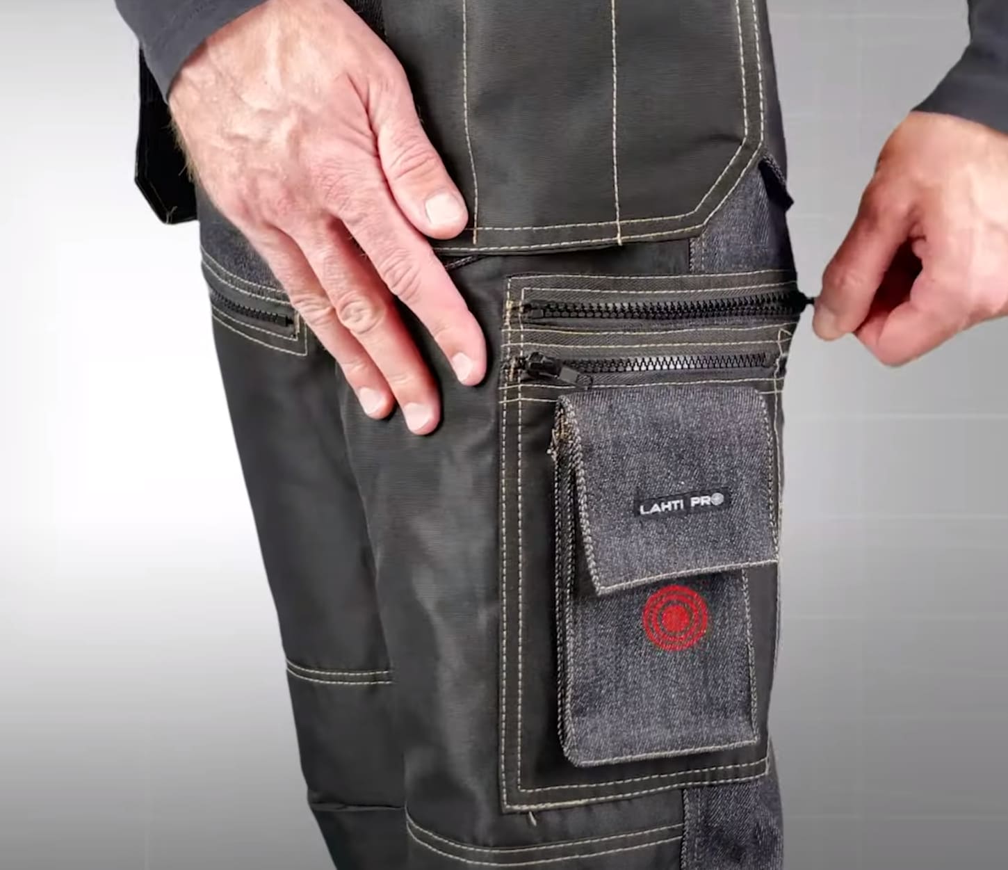 Jeans Trousers m, Black, with Reinforcements, CE, LAHTI