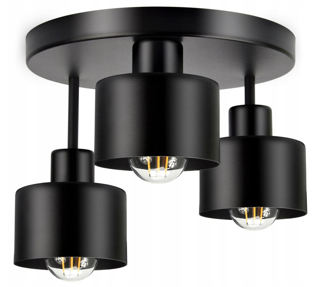 Metal ceiling lamp, Luxolar 382, 3 x E27