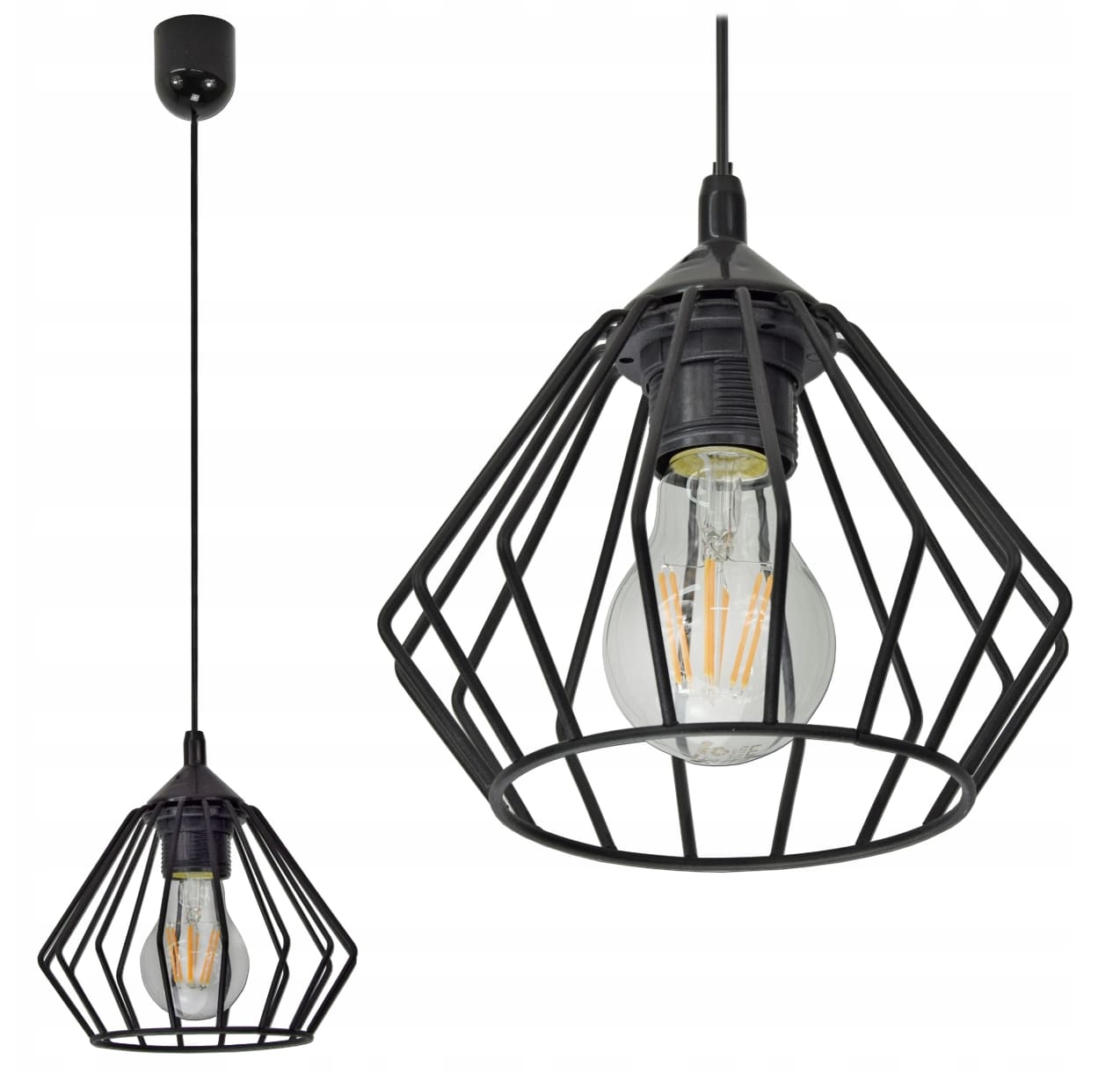 Metal Ceiling Lamp in Rustic Industrial Design