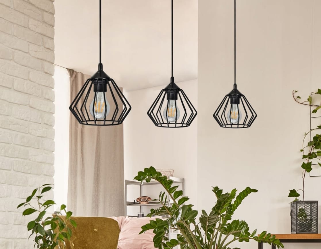 Metal Ceiling Lamp in Rustic Industrial Design