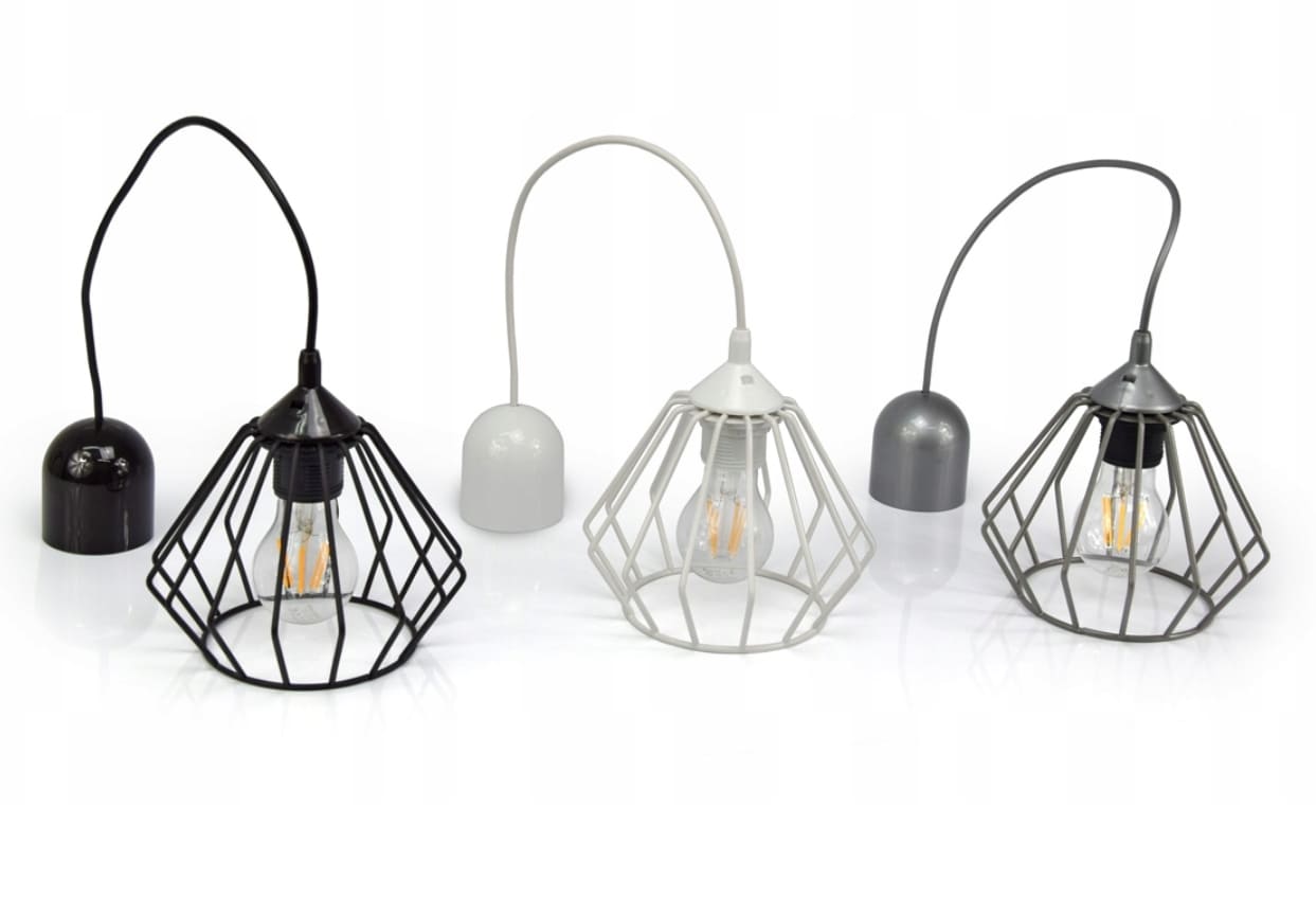 Metal Ceiling Lamp in Rustic Industrial Design