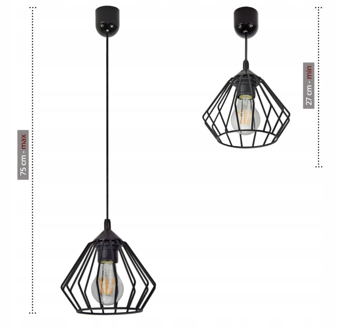 Metal Ceiling Lamp in Rustic Industrial Design