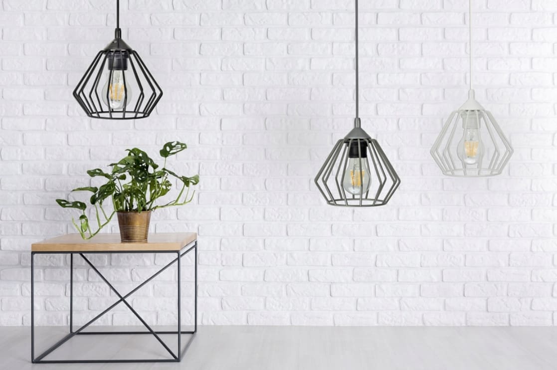Metal Ceiling Lamp in Rustic Industrial Design