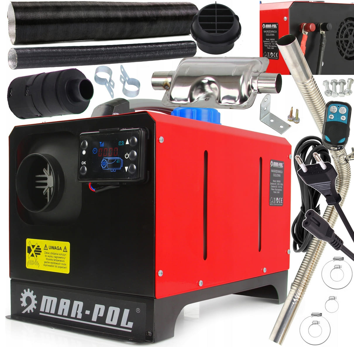 Diesel Heater, Mobile Oil-Powered Heater Fan 8kW 12V / 230V Air Blower