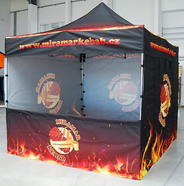 Professionellt Snabbtält 3 x 4.5m Aluminium A40H Premium PVC 320g/m² UV50+ EU, Plinth