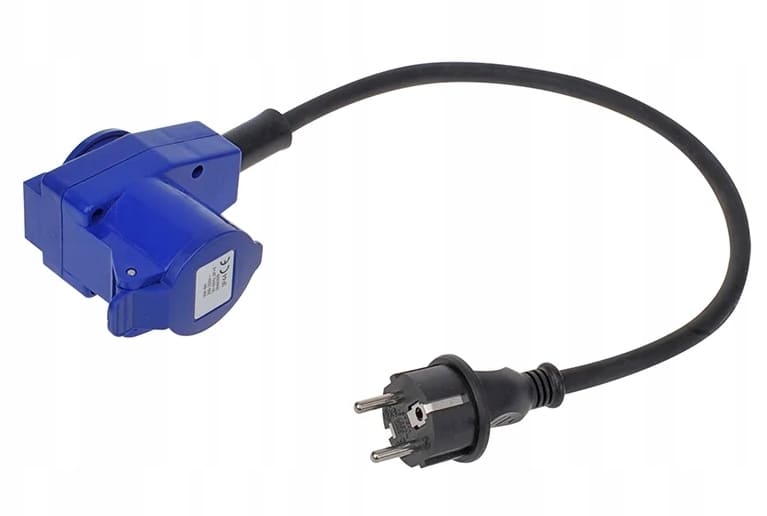 Adapter kabel 40 cm CEE till 230V, 3 x 1, 5 mm², camping