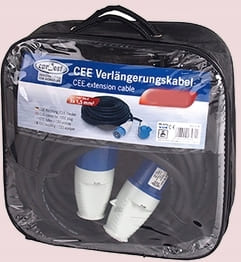 Förlängningskabel CEE 25m, 3 x 2, 5 mm², camping; Carbest