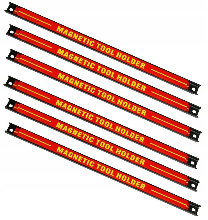 Magnetlist 6st, magnetikst verktygshållare, väggmonterad, max 13 kg per list, Verda