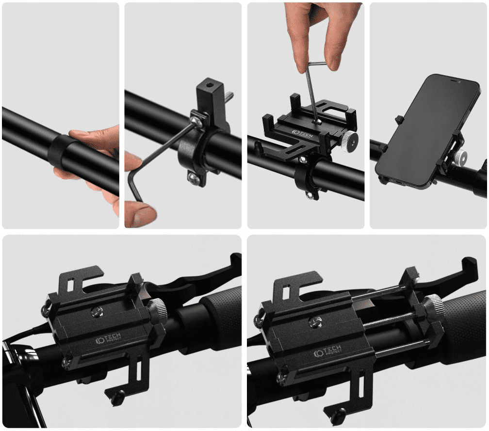 Smartphone Bike Mount, V1 Universal, Aluminum, Tech-Protect