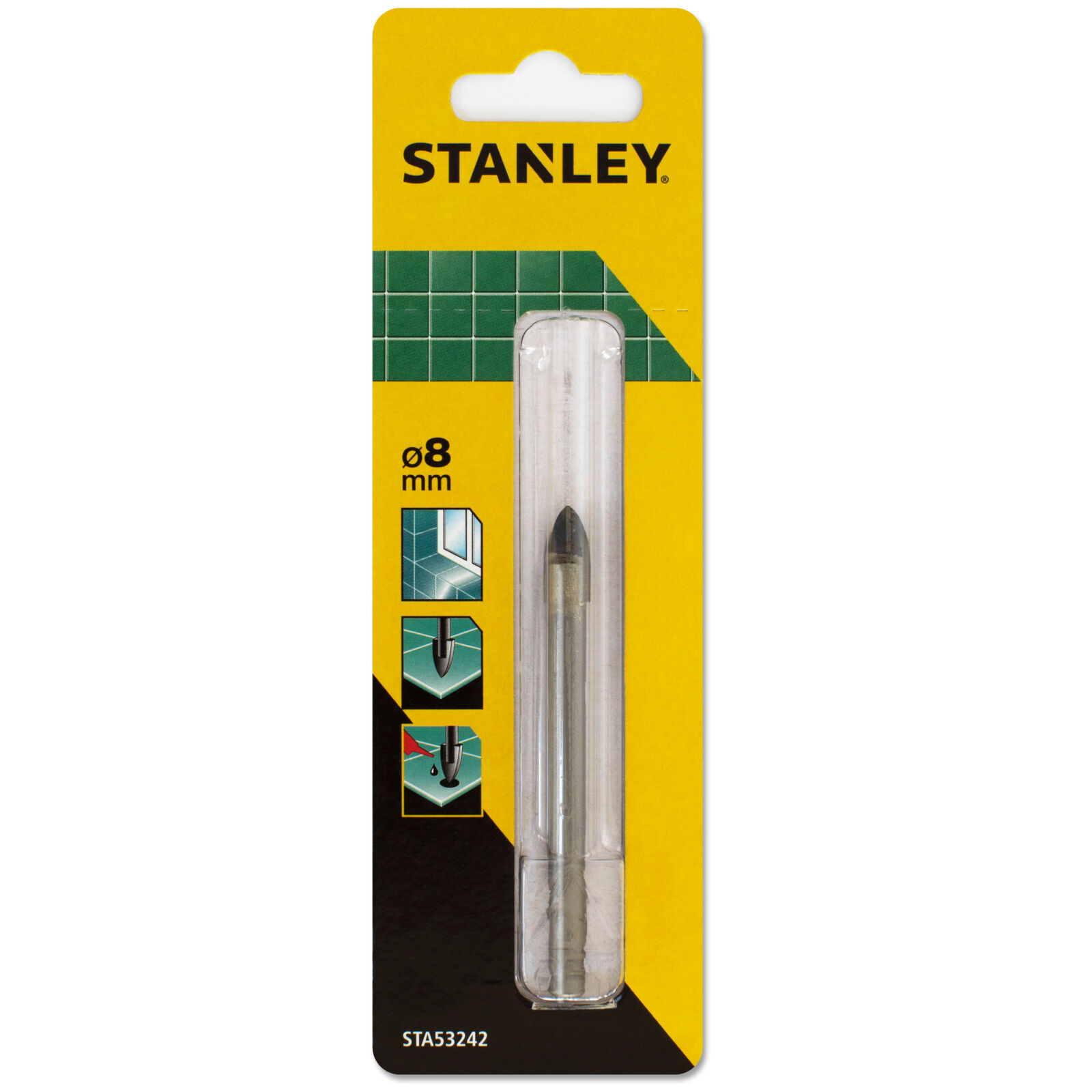 Glas- och kakelborr 8 mm | Stanley