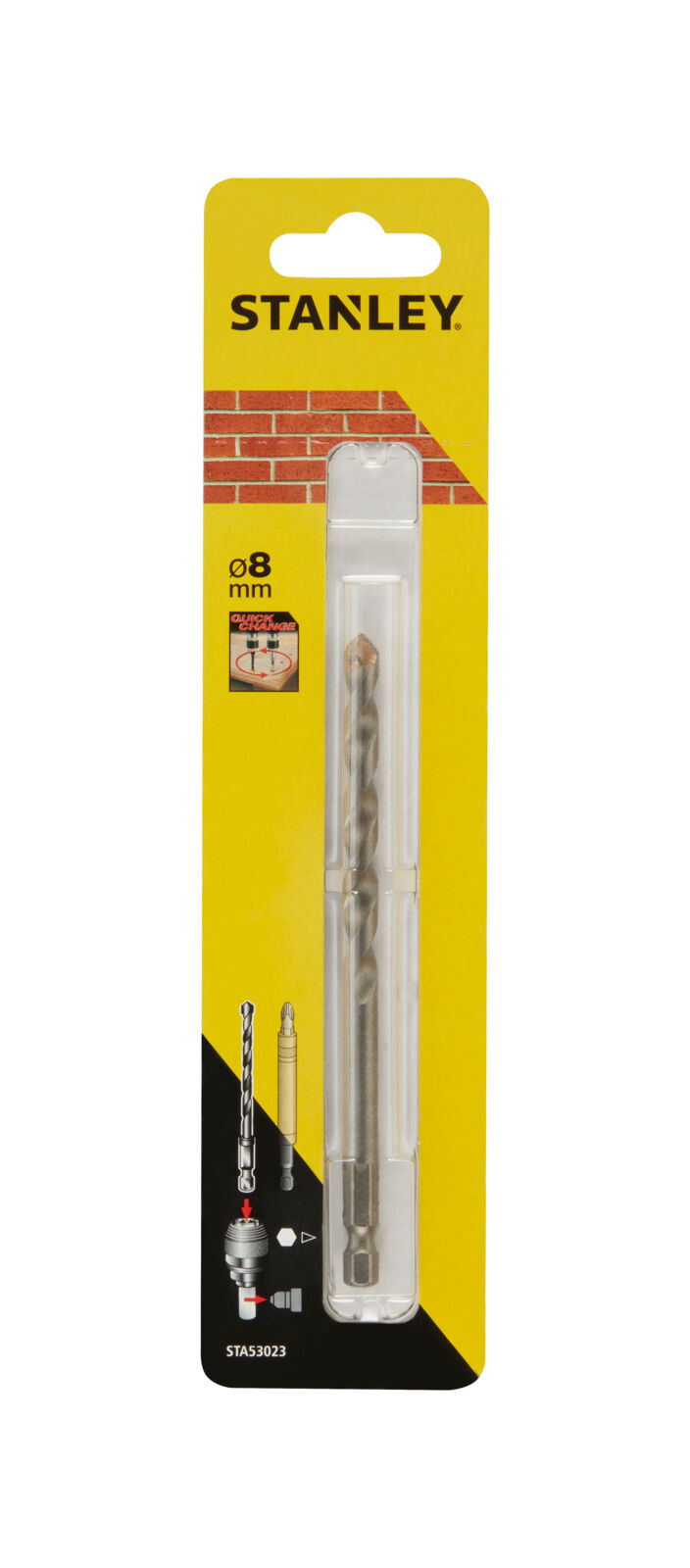 Masonry drill bit hex shank 8 mm | Stanley