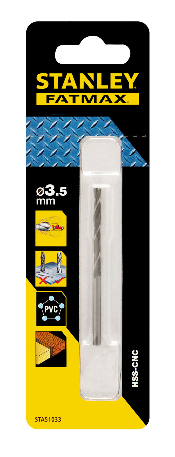 Metal Drill Bit HSS Pilot Point 3.5 mm | Stanley