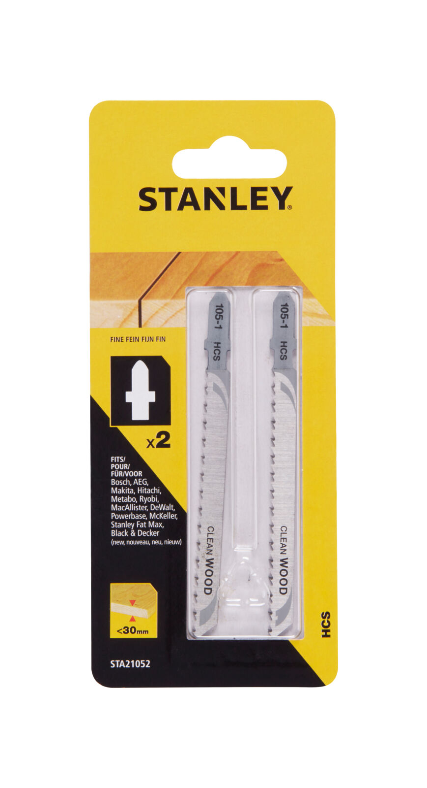 Sticksågsblad T-skaft HCS trä | Stanley