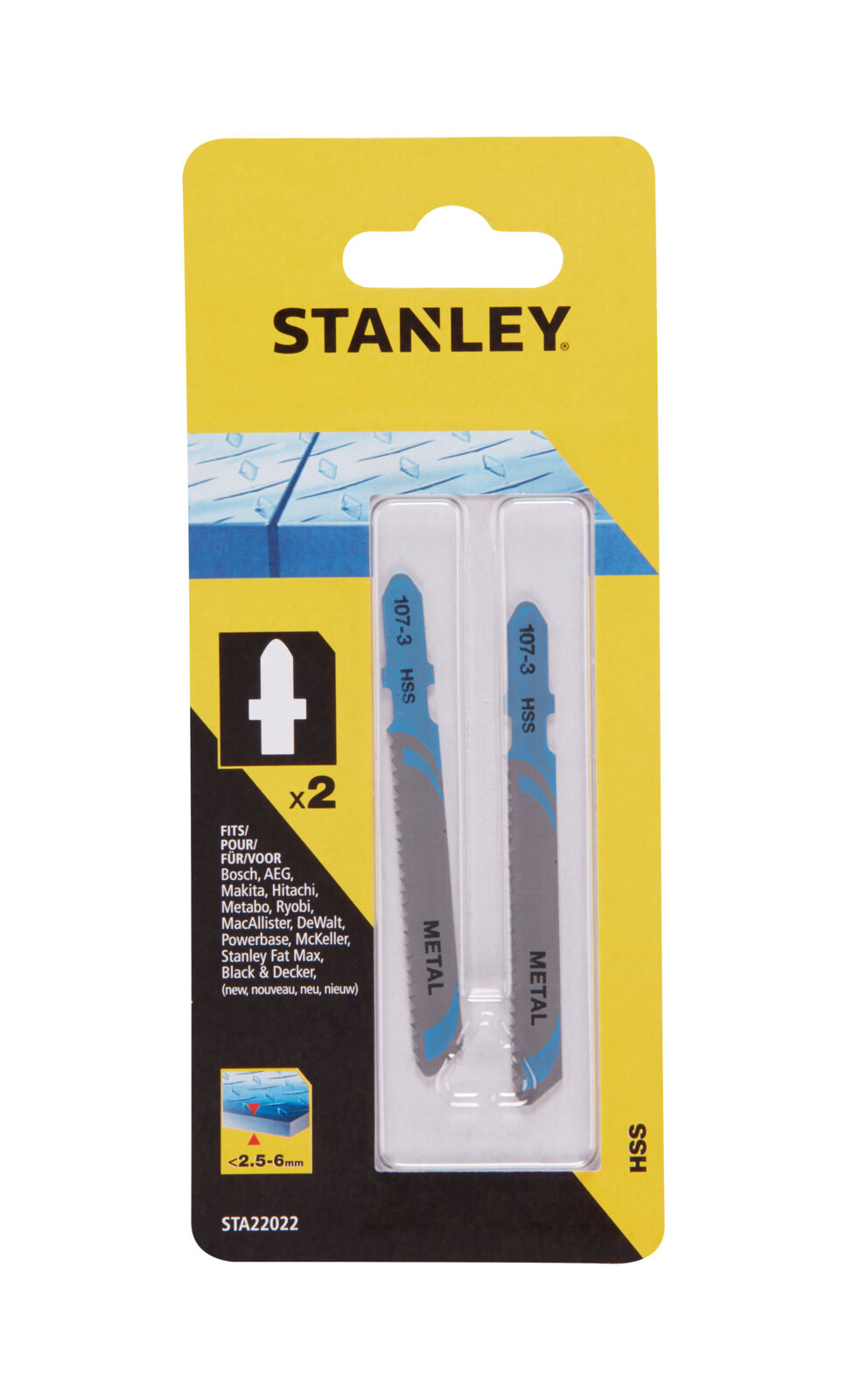 Sticksågsblad T-fäste metall HSS | Stanley