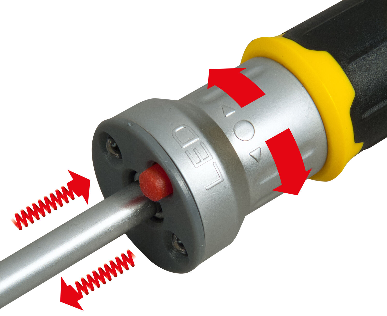 LED ratchet screwdriver with 12 bits | Stanley