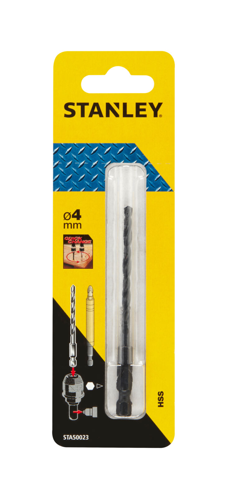 HSS metal drill bit hex shank 4 mm | Stanley