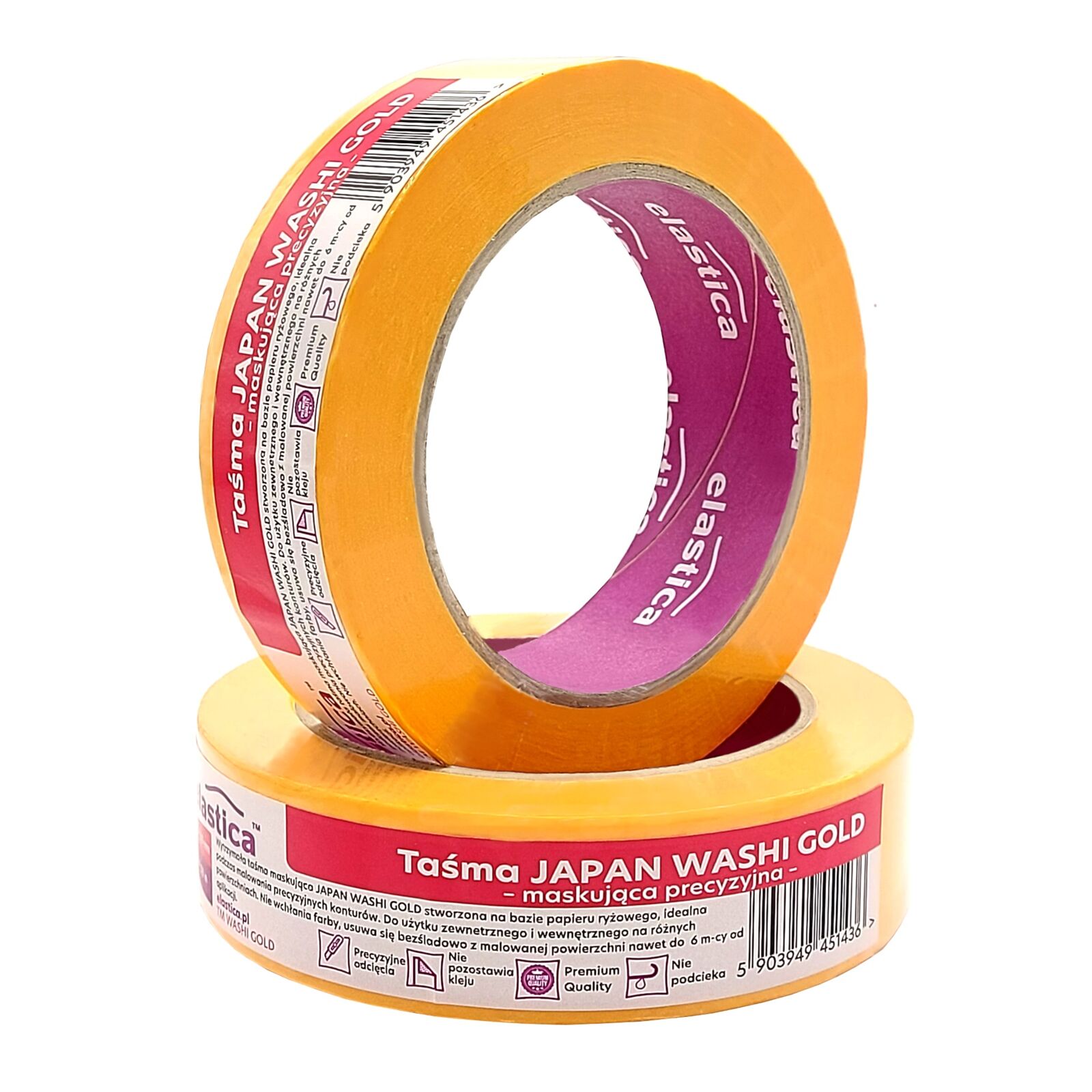 Masking Tape Washi 50 m x 30 mm, yellow | Tesa