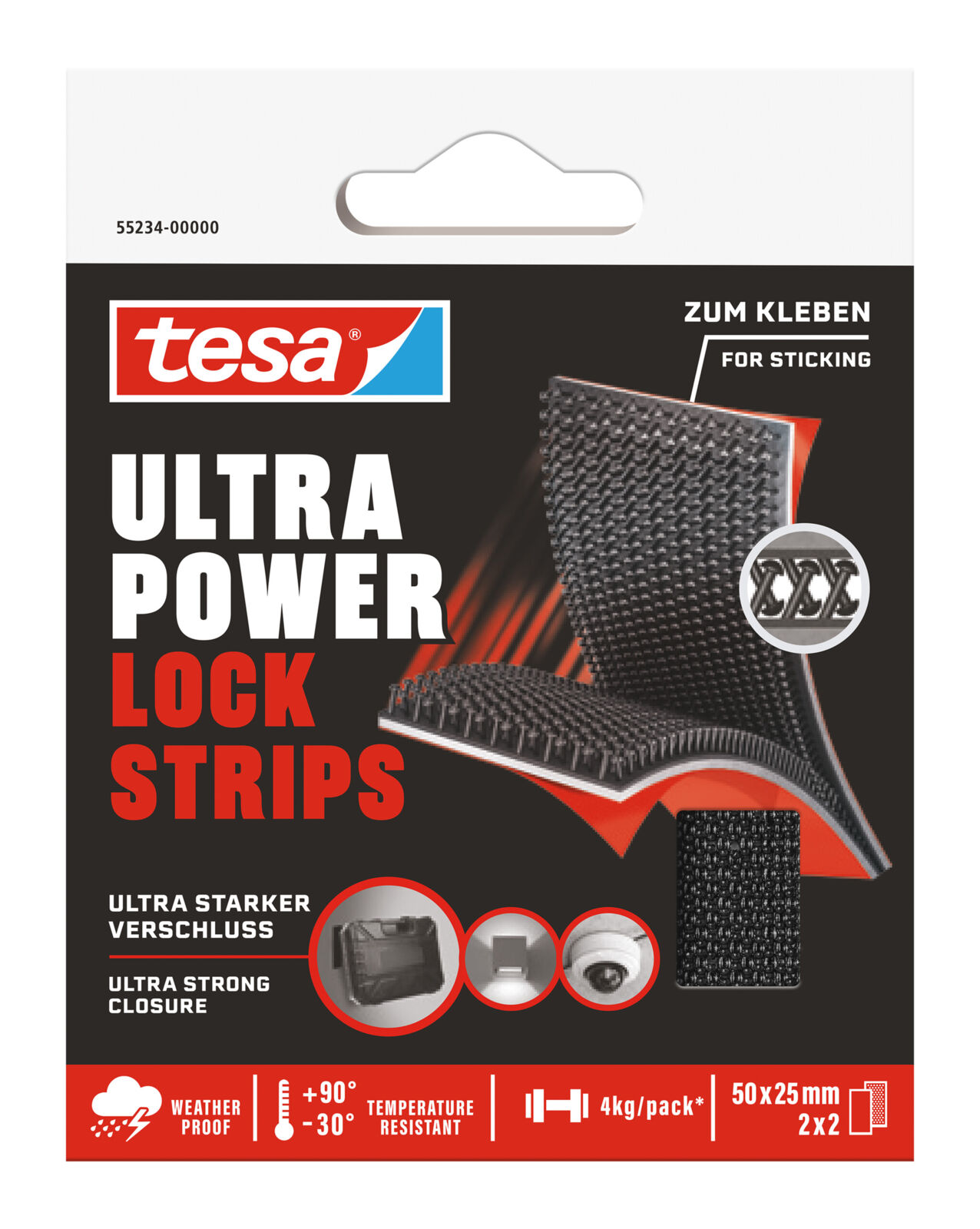 Ultra Power Lock hook-and-loop strips | Tesa