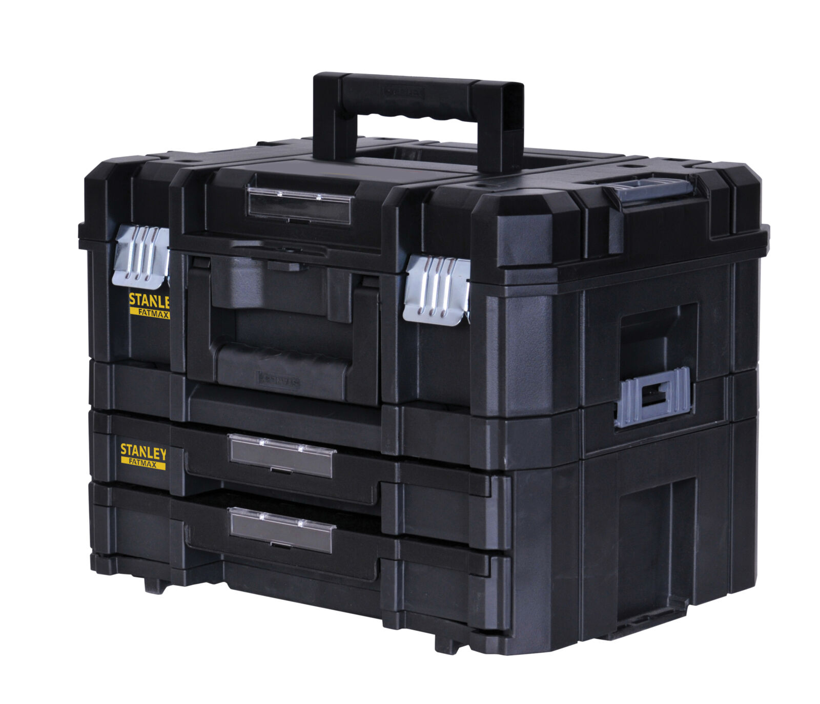TSTAK empty storage box, black/light grey | Stanley