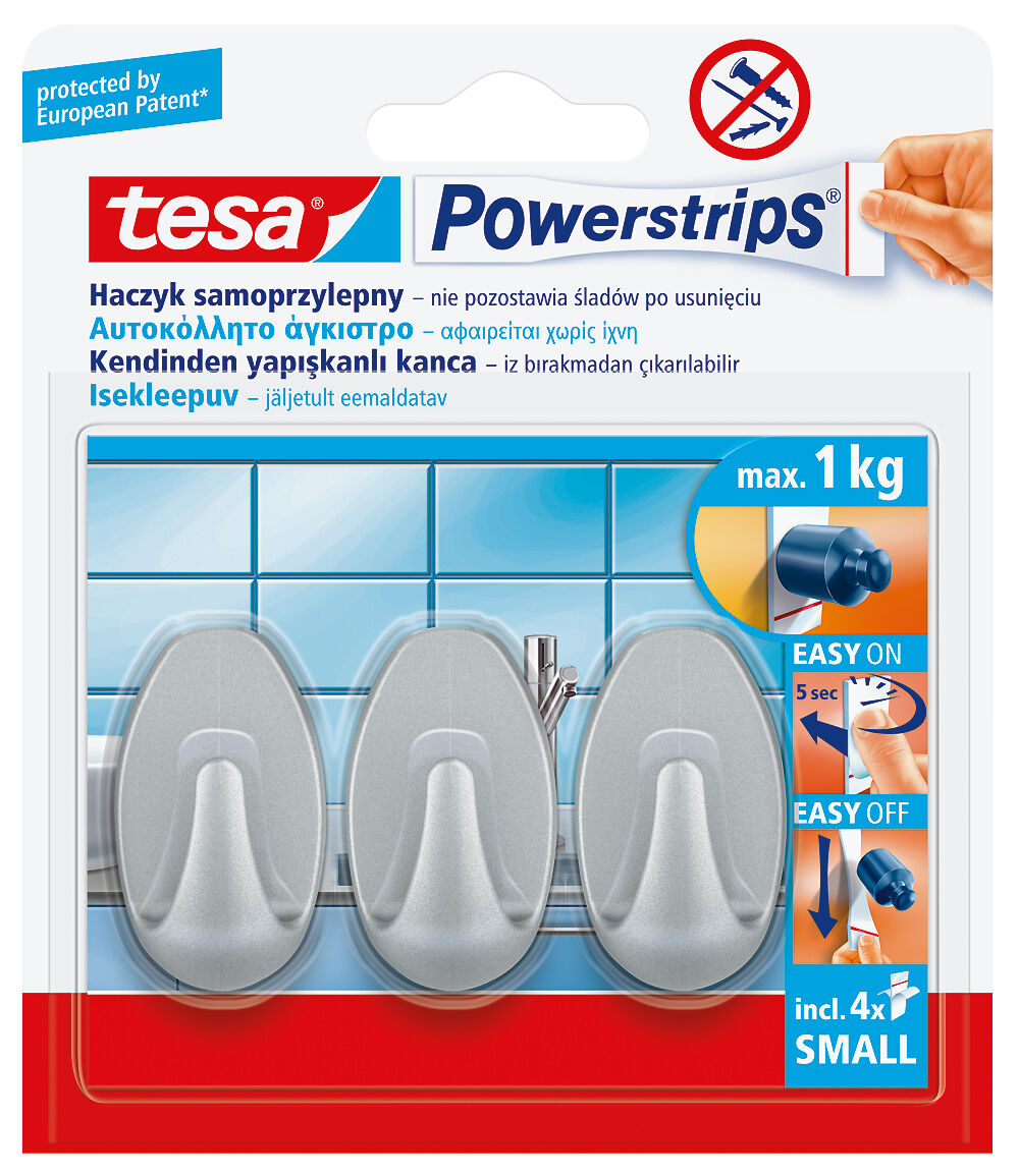 Självhäftande krok Powerstrips oval liten | Tesa