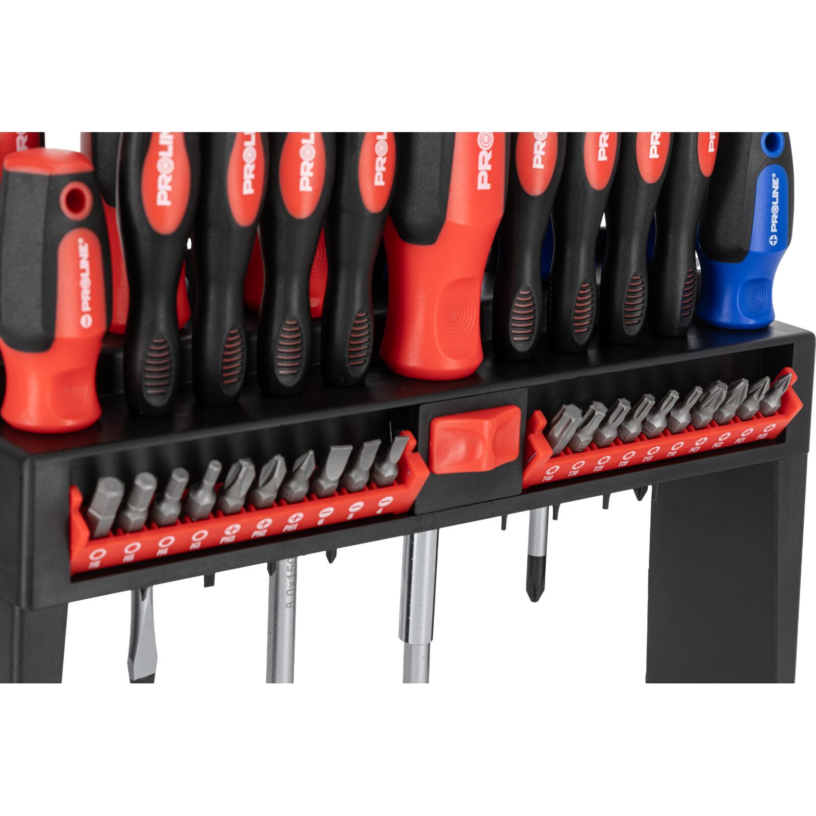 37-Piece Screwdriver set S2 Steel HRC 59±2 Magnetic Tip Ergonomic Soft-Touch Handle Stand, Proline