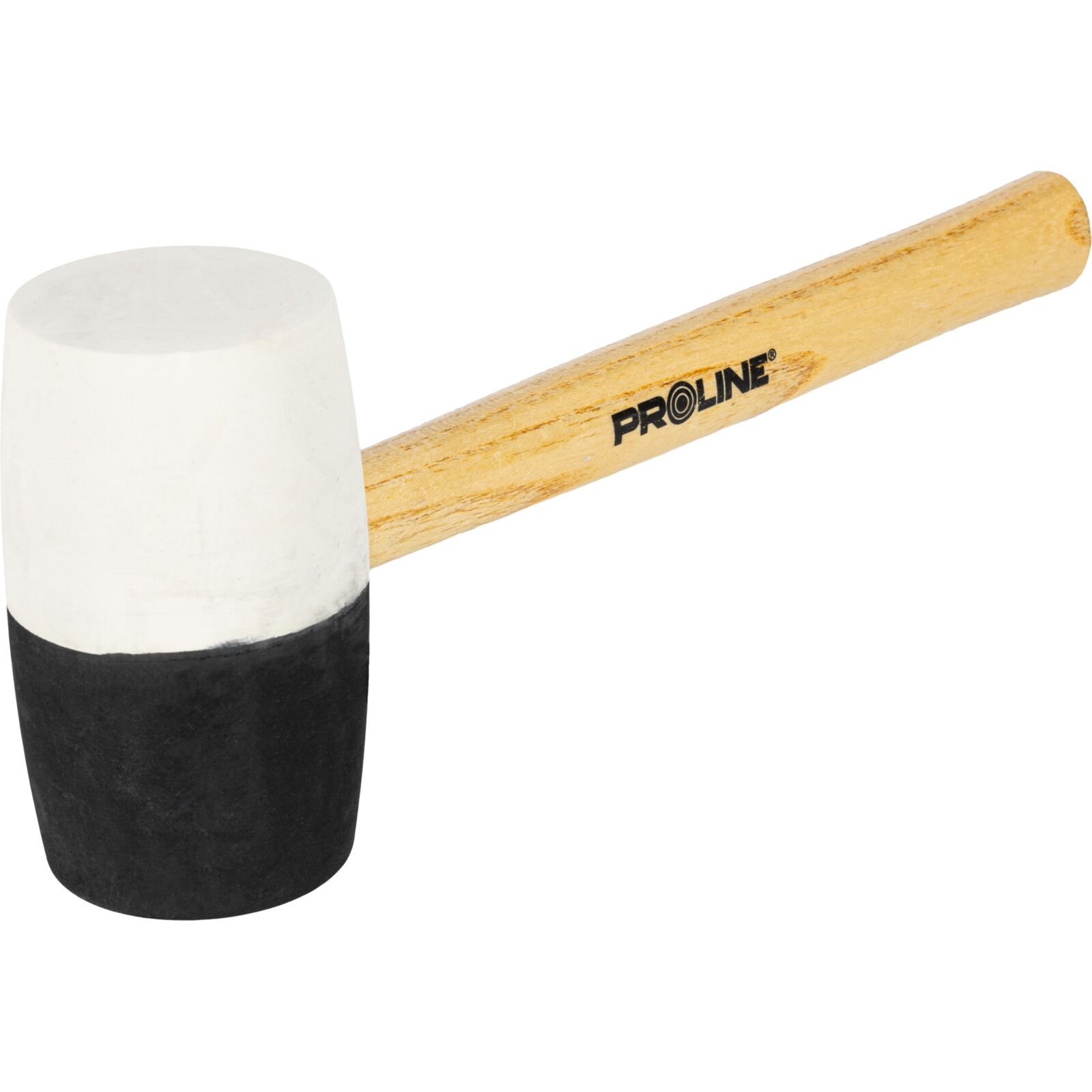 Rubber Mallet Black-Red 980g, Wooden Handle, Proline