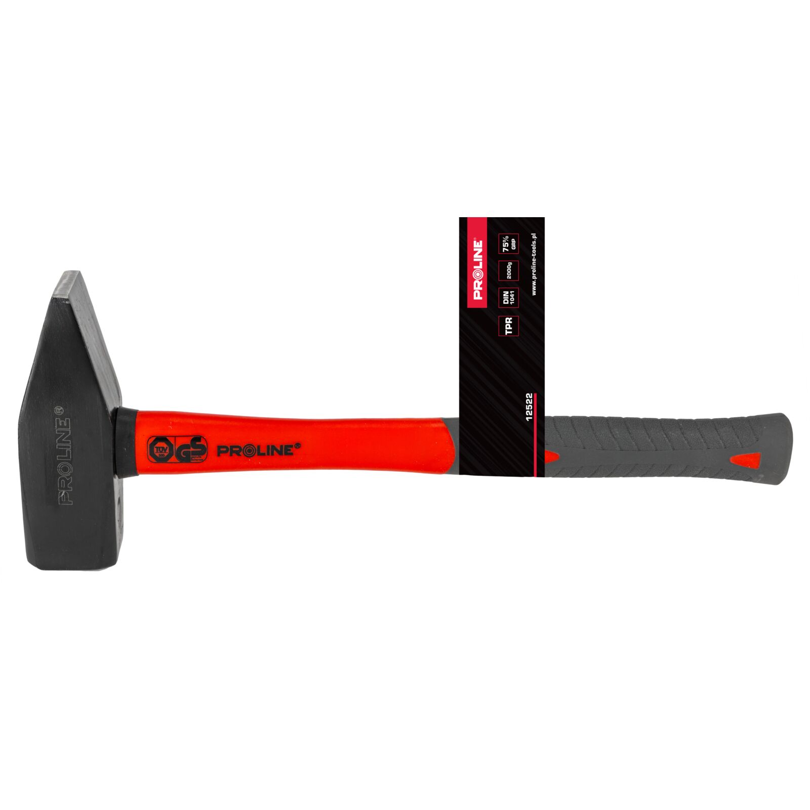 Maskinistklubba 2, 0 kg, Fiberglas Handtag Belagt 75%, Proline