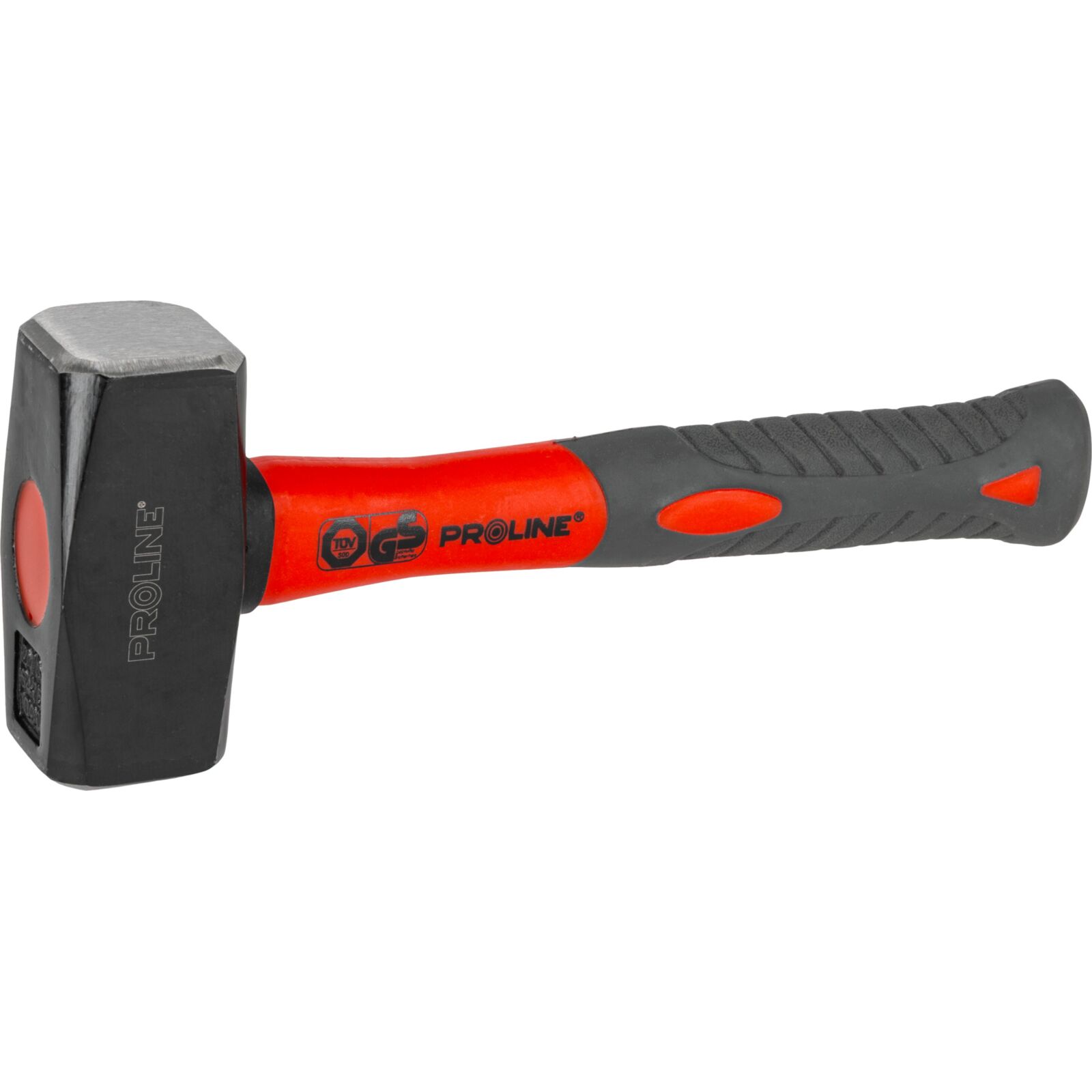 Stone Hammer 1.0 kg, Fibreglass Handle Coated 75%, Proline