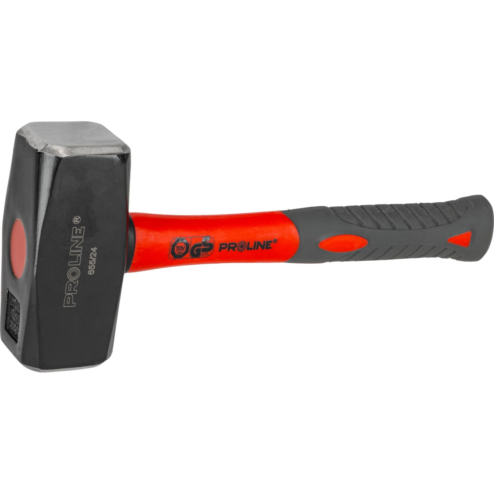 Stone Hammer 2.0 kg, Fibreglass Handle Coated 75%, GS, Proline