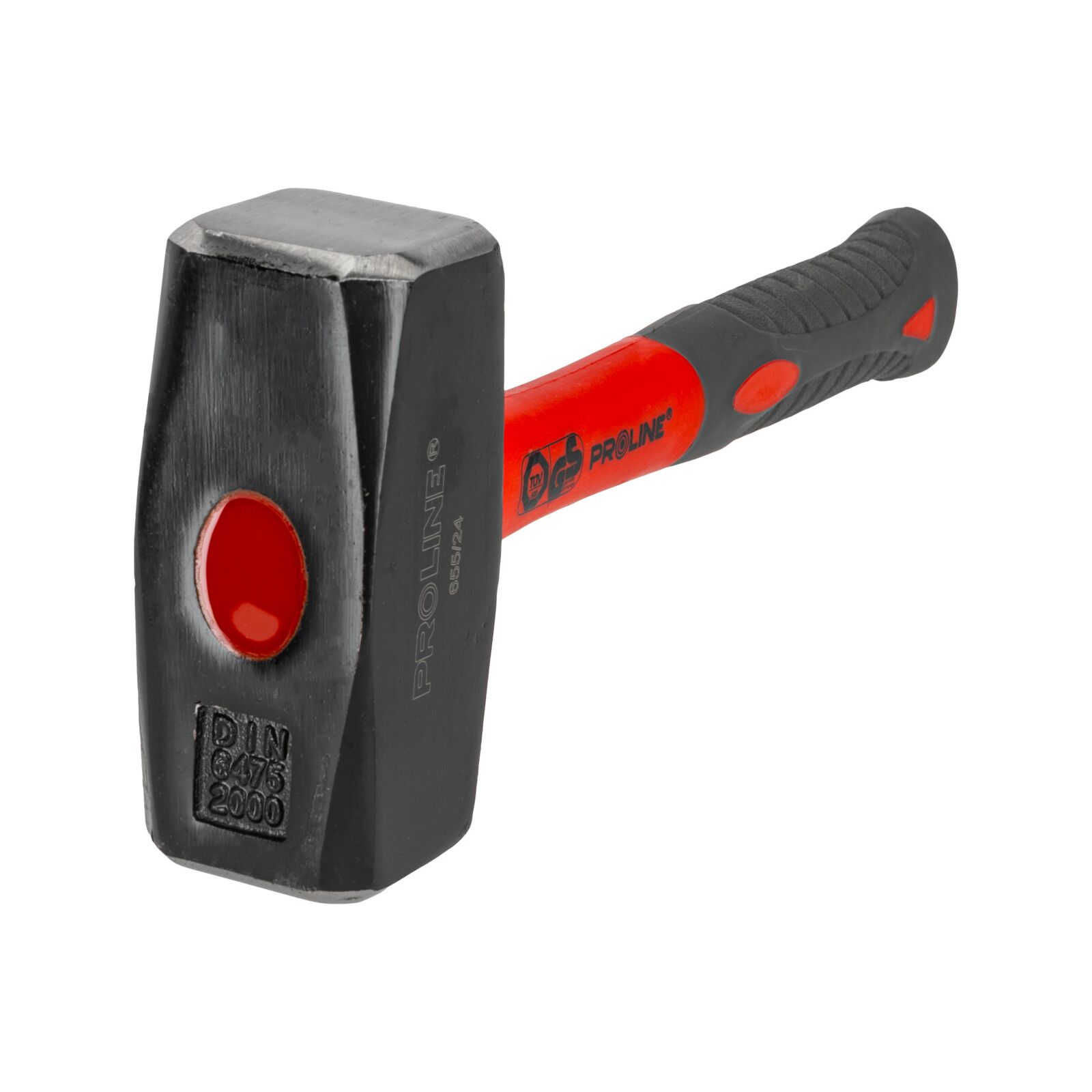 Stone Hammer 2.0 kg, Fibreglass Handle Coated 75%, GS, Proline