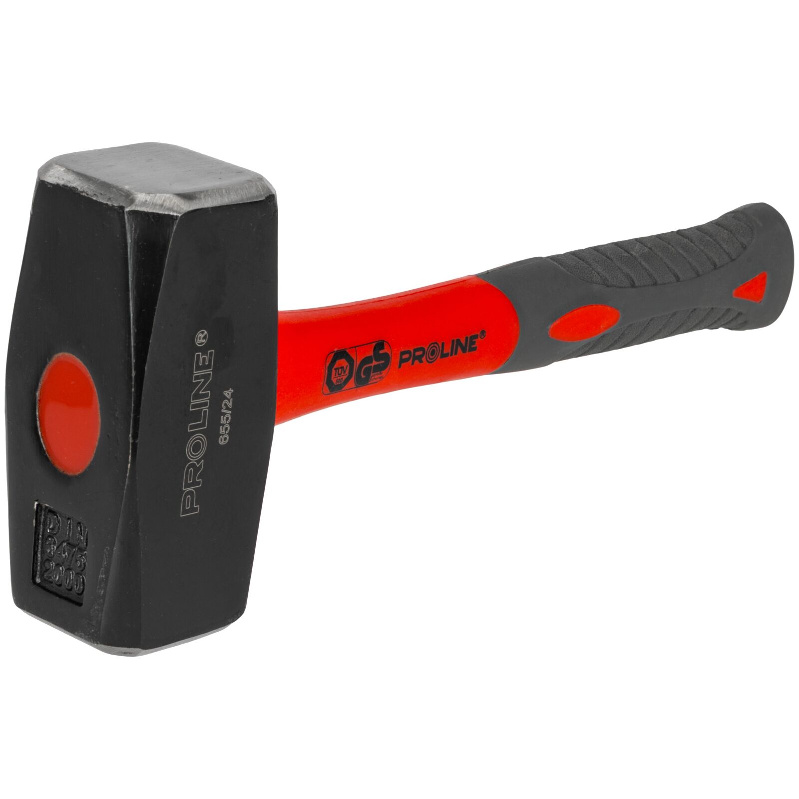 Stone Hammer 2.0 kg, Fibreglass Handle Coated 75%, GS, Proline