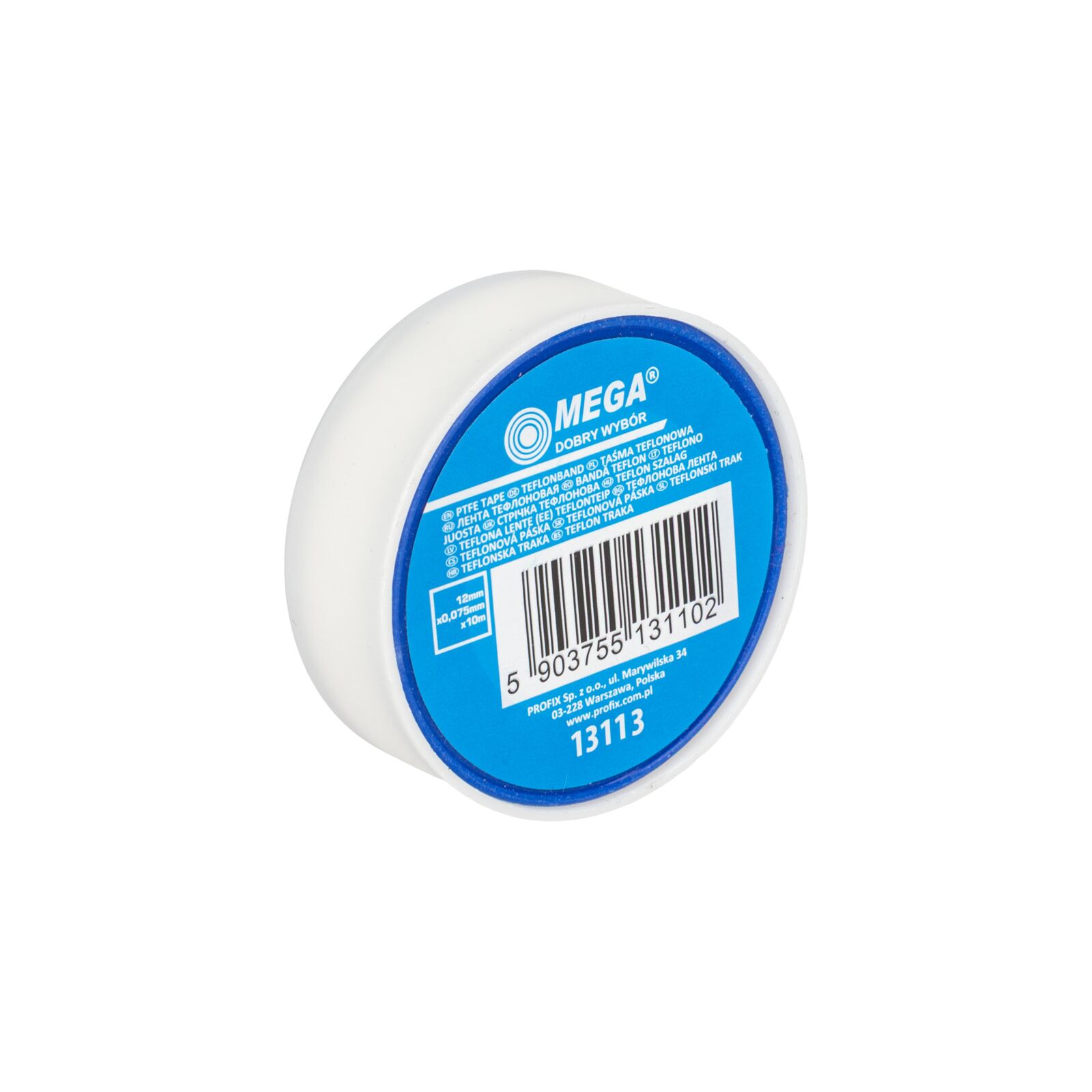 Teflontape 3st, tätning för plast- och metallgängor, 12 x 0, 075 mm längd 10meter