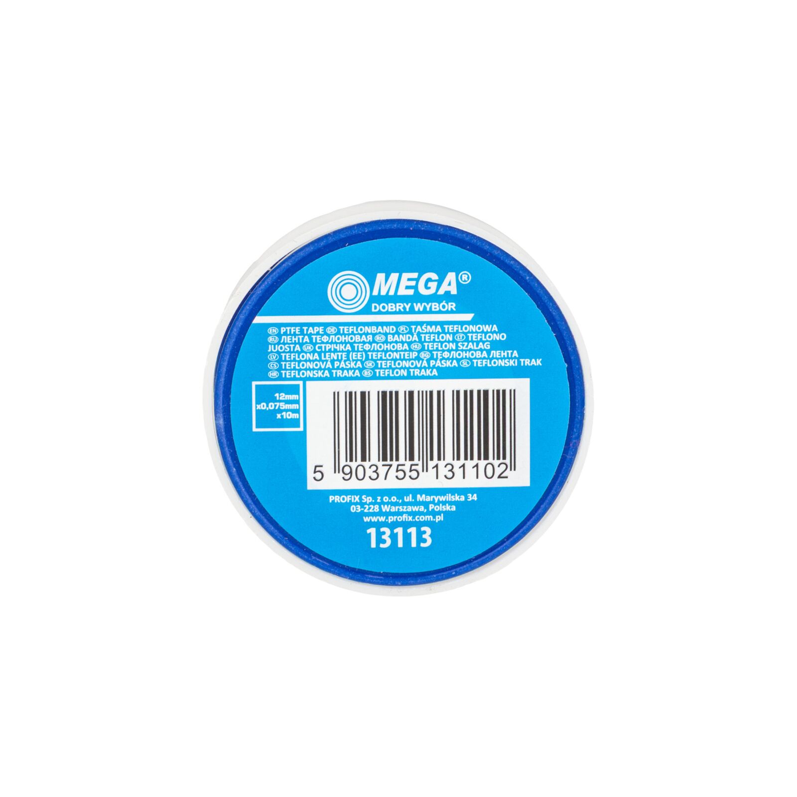 Teflontape 3st, tätning för plast- och metallgängor, 12 x 0, 075 mm längd 10meter