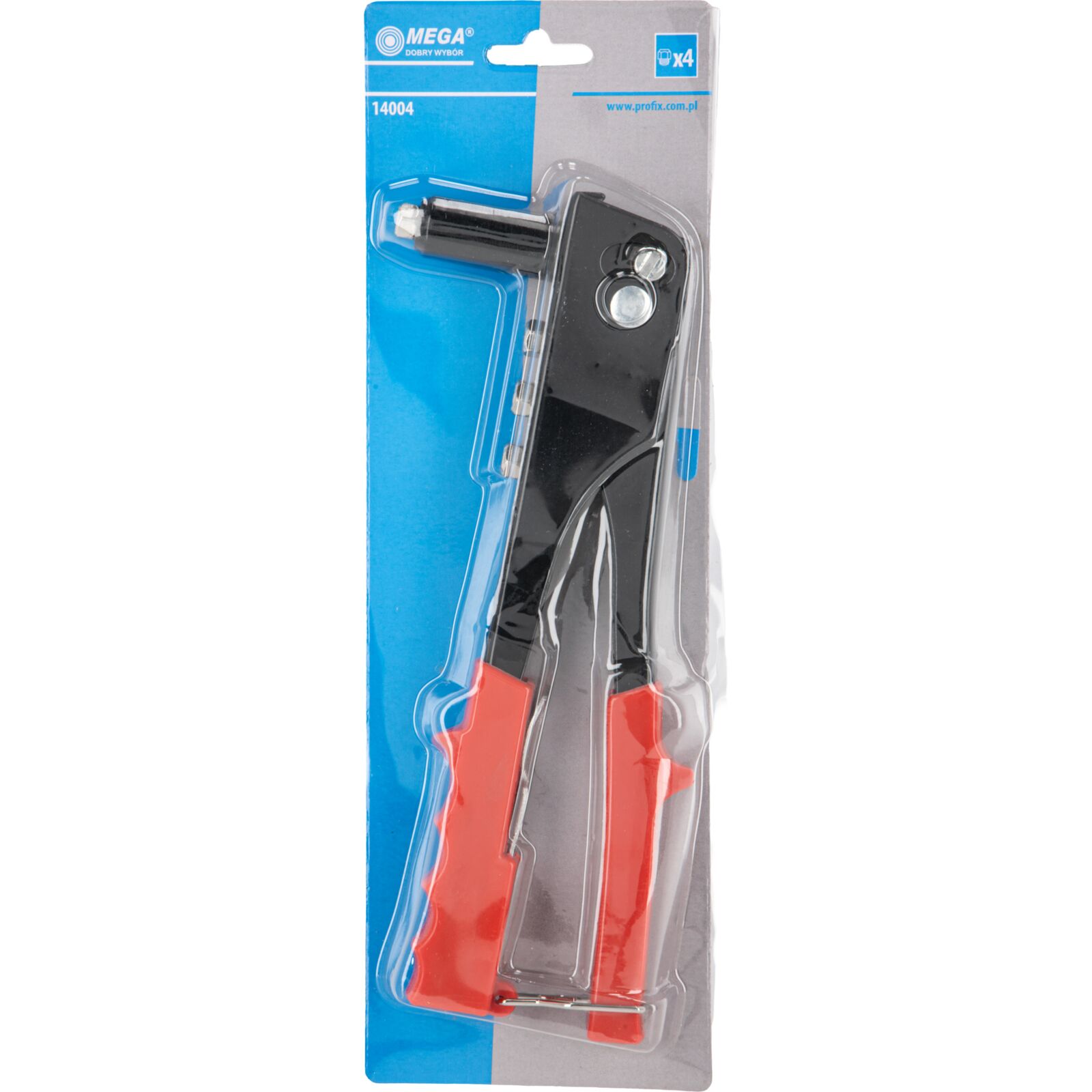 Riveter 2, 4-4, 8 , Standard Steel. Black Body. Red Plastic Sleeves. Nozzles 2.4, 3.2, 4.0, 4.8 mm Spare Spanner.
