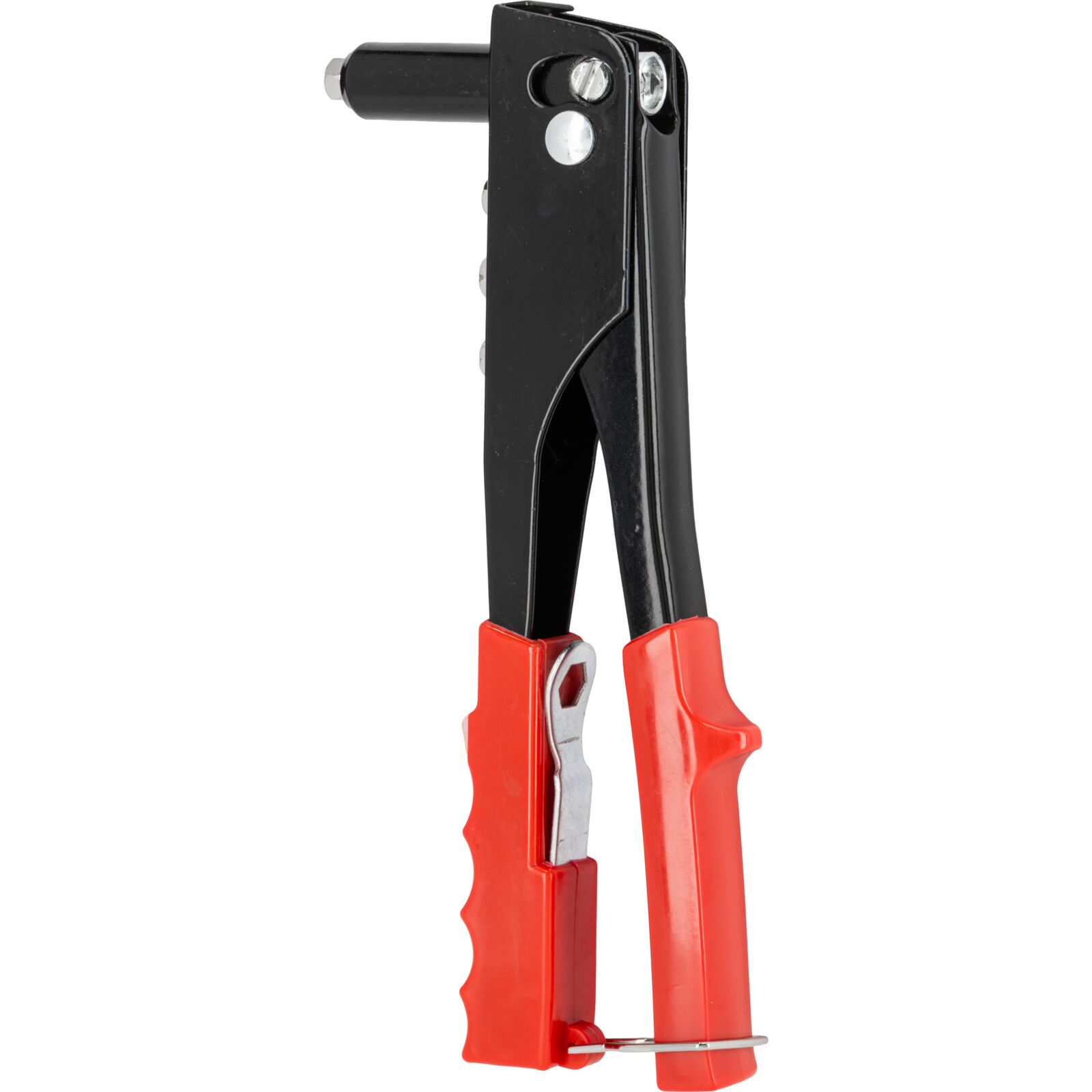 Riveter 2, 4-4, 8 , Standard Steel. Black Body. Red Plastic Sleeves. Nozzles 2.4, 3.2, 4.0, 4.8 mm Spare Spanner.