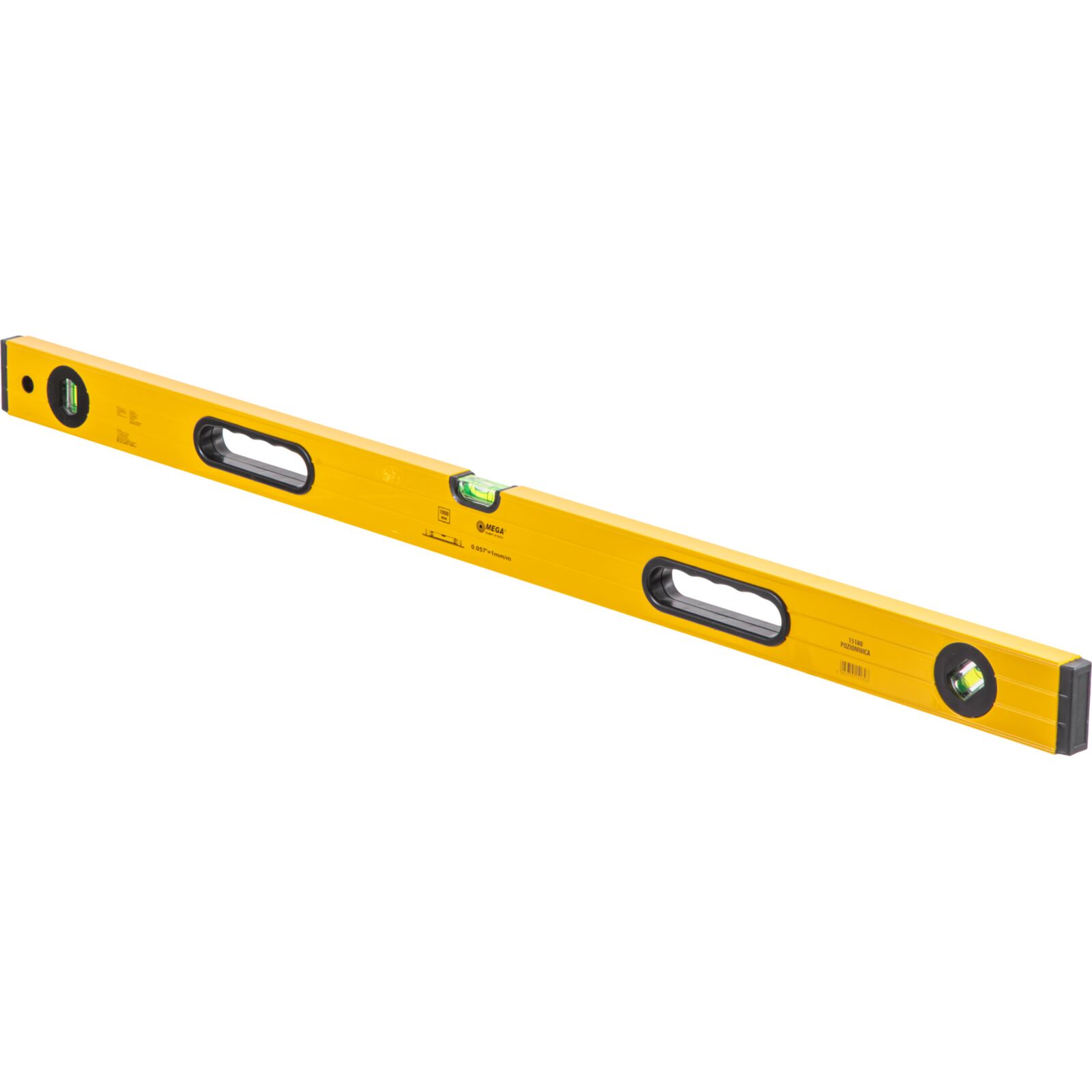 Spirit Level with Handle, 3 Vials, 1000 mm
