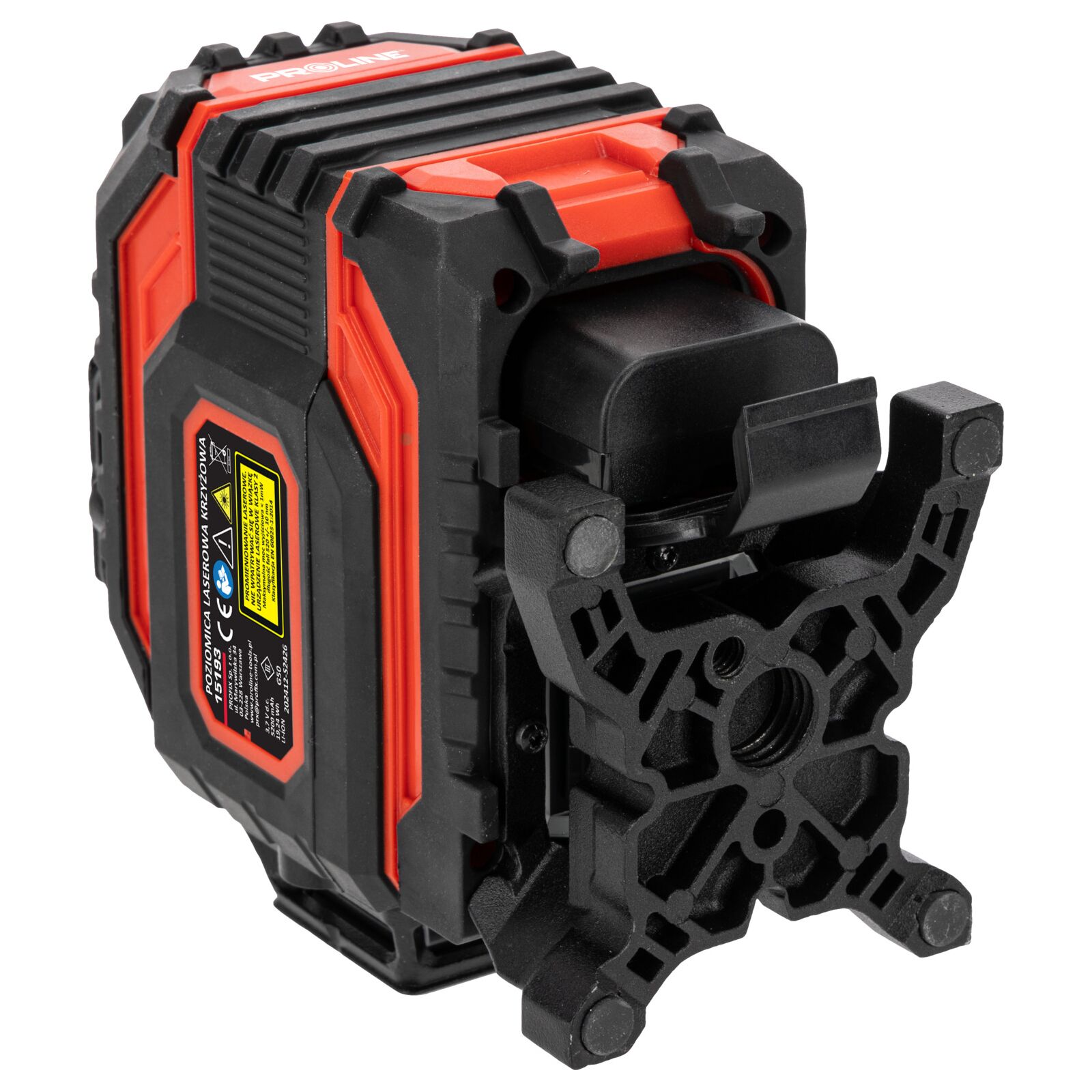 Laservattenpass 360° grönt korslaserkit 4D självinställande, 4 strålar, ±1.5 mm / 5 m noggrannhet, IP54 skydd, 25 m arbetsområde, Li-Ion 5200 mAh batteri, 5/8 och 1/4 stativgänga, Proline