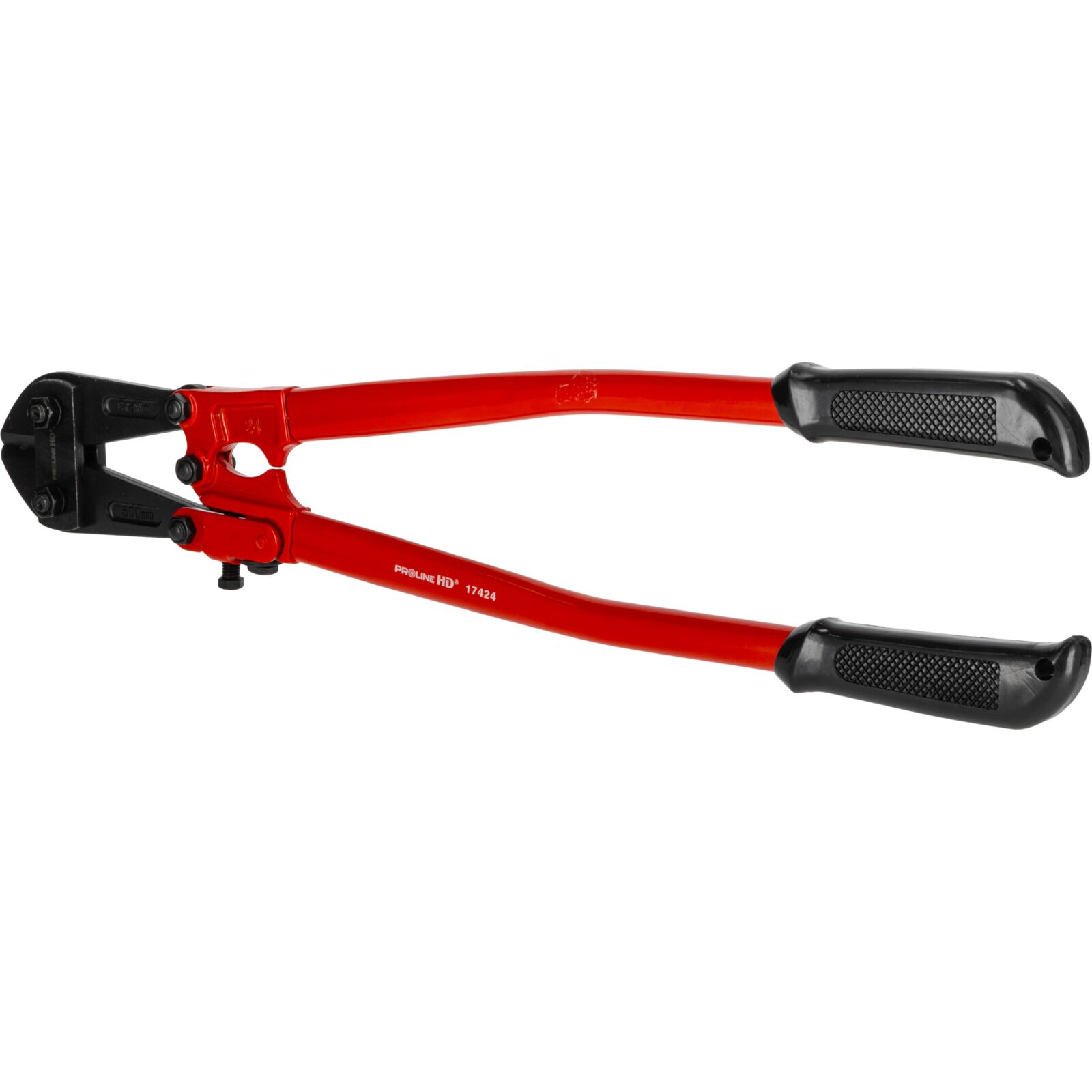 Heavy-Duty Bolt Cutter, Max Cut Diameter 10 mm, Length 600 mm, Cr-Mo Jaws, Rubber-Coated Steel Handles, Orange Body, Proline