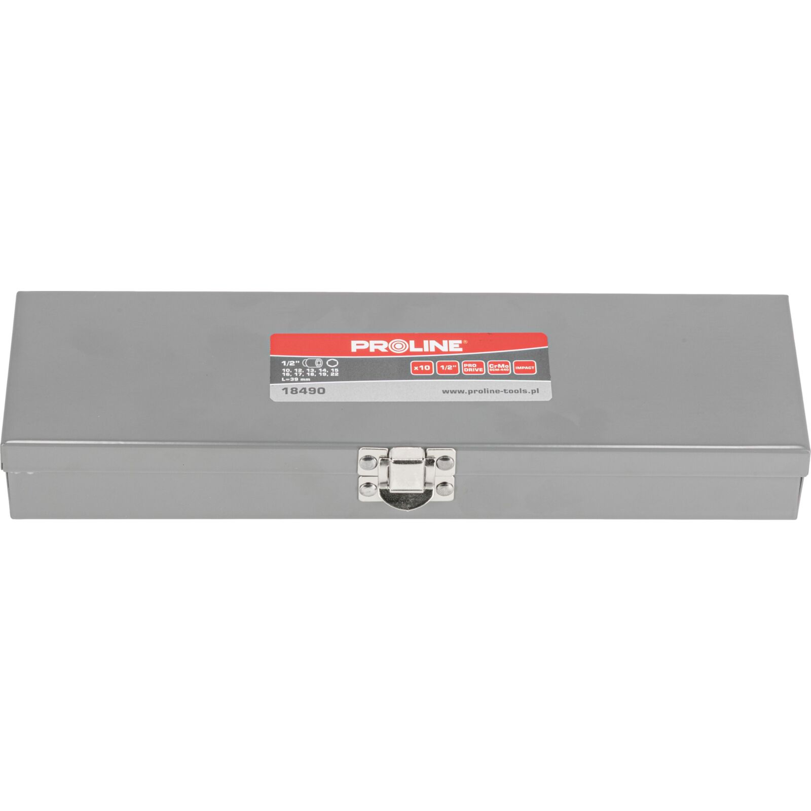 Impact Socket set 10 pcs 1/2, 10-22 mm, Cr-Mo, Proline