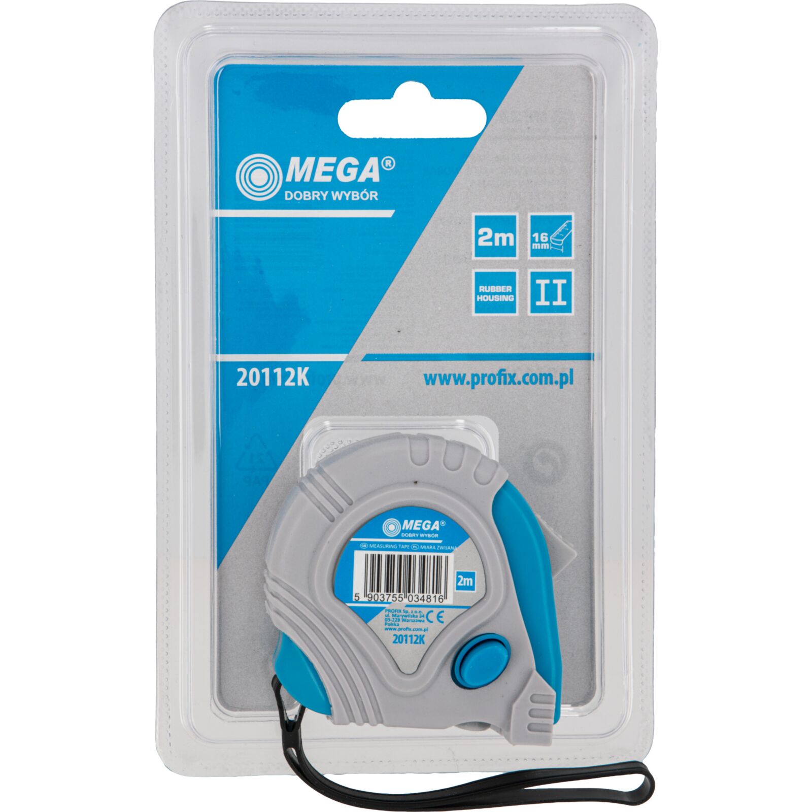Measuring Tapes - 2M16M, Rubber Case , Skin Pack