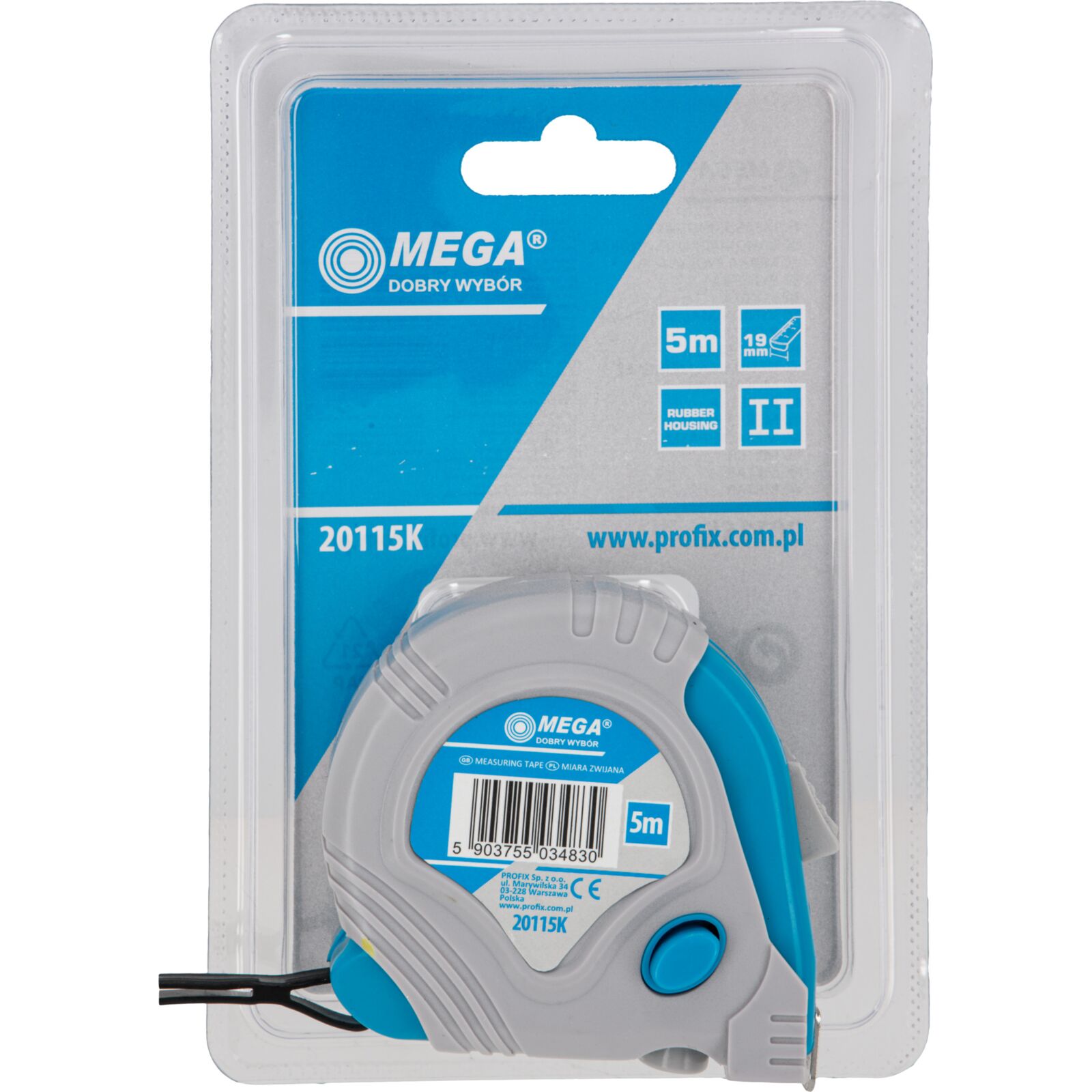 Measuring Tapes - 5M19M, Rubber Case , Skin Pack