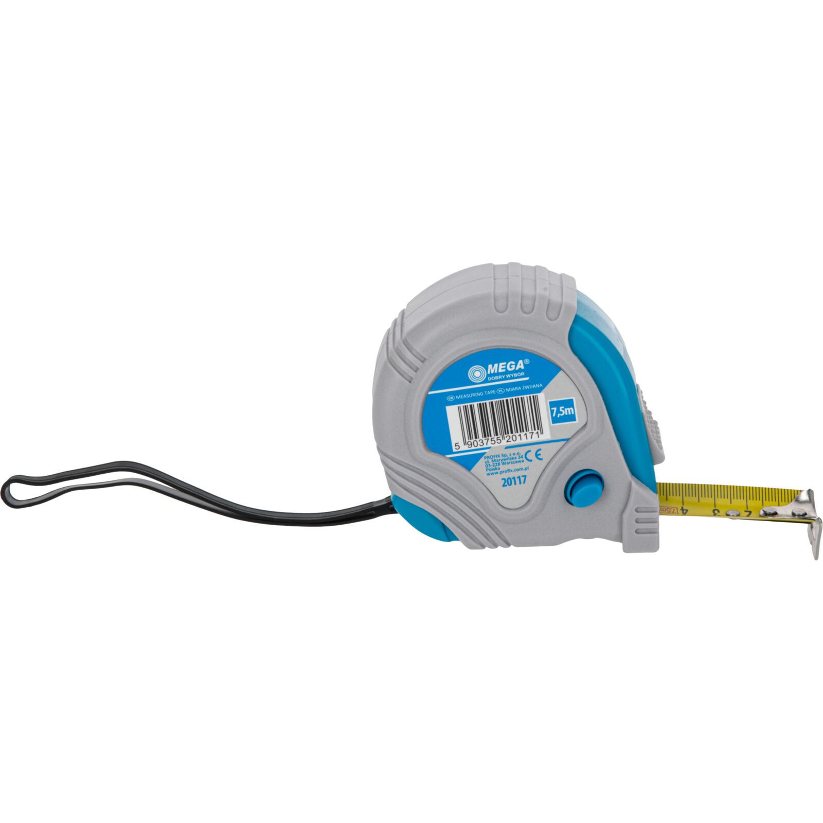 Measuring Tapes - 7.5M25M, Rubber Case , Skin Pack