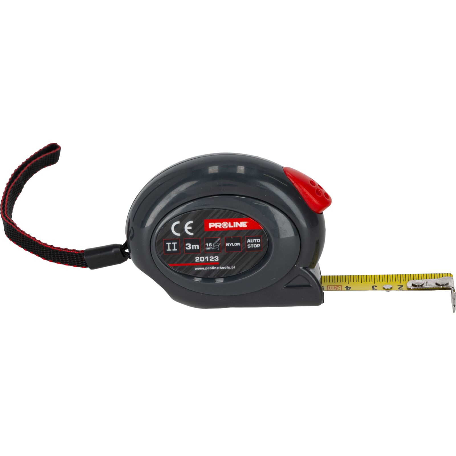 Måttband 3m, 16 mm, Nylonbeläggning, Proline