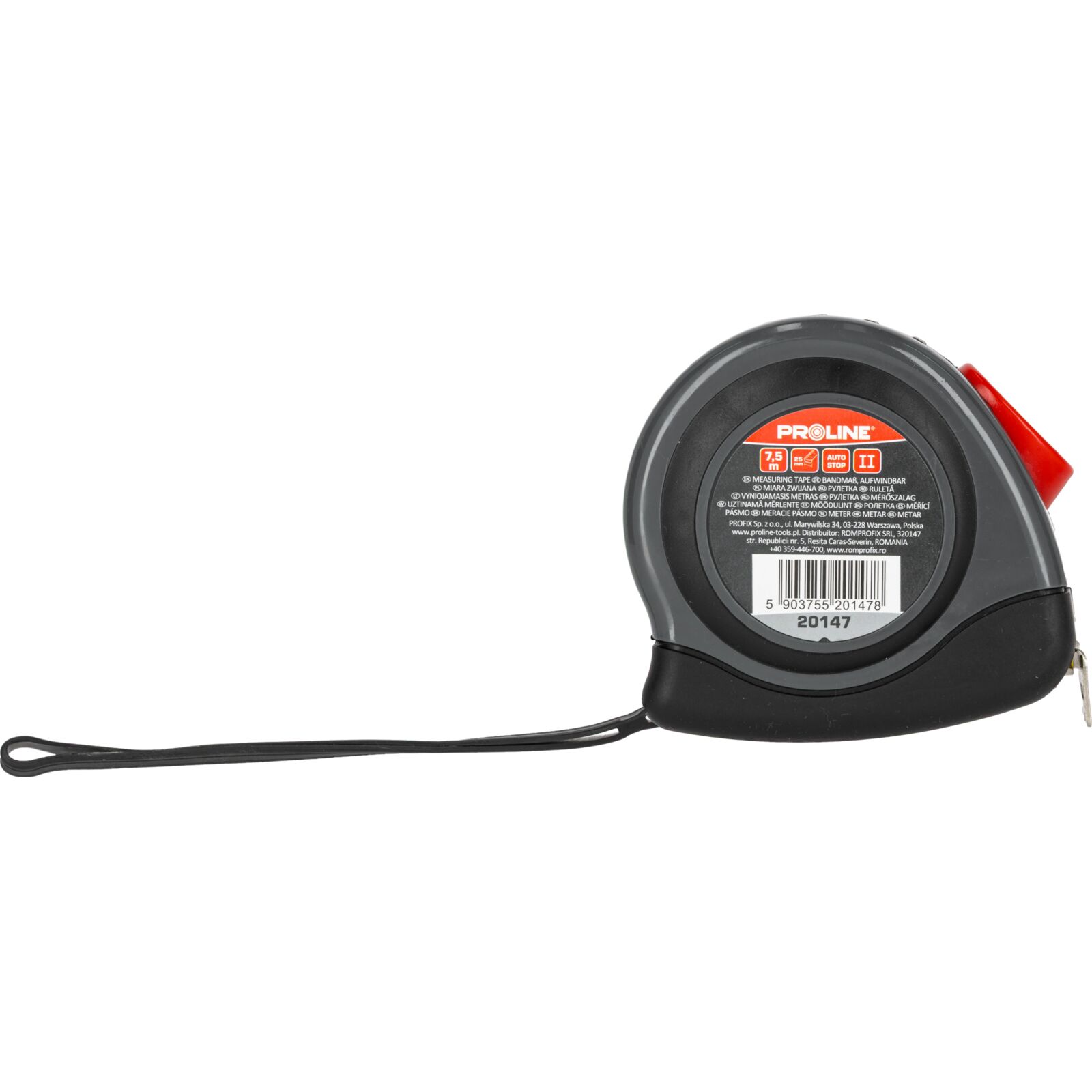 Measuring Tapes -7, 5M25 mm, with Rubber Stick