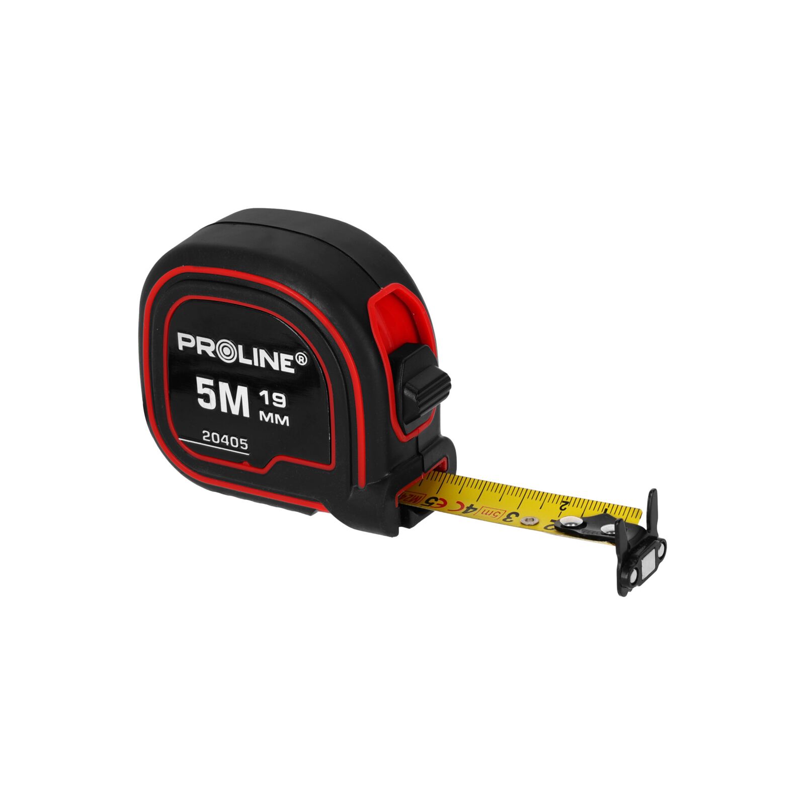 Måttband 8m/25 mm, Tvåsidigt, Nylon, Klämma, CE, Proline